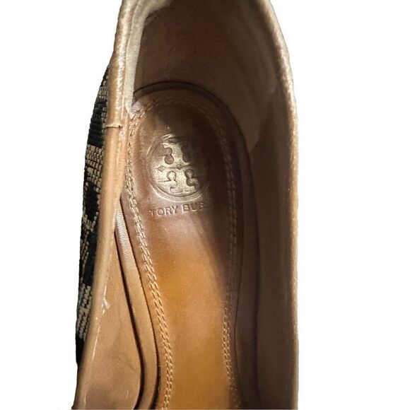 Tory Burch Canvas Animal Print Leather Pumps - Picture 14 of 14